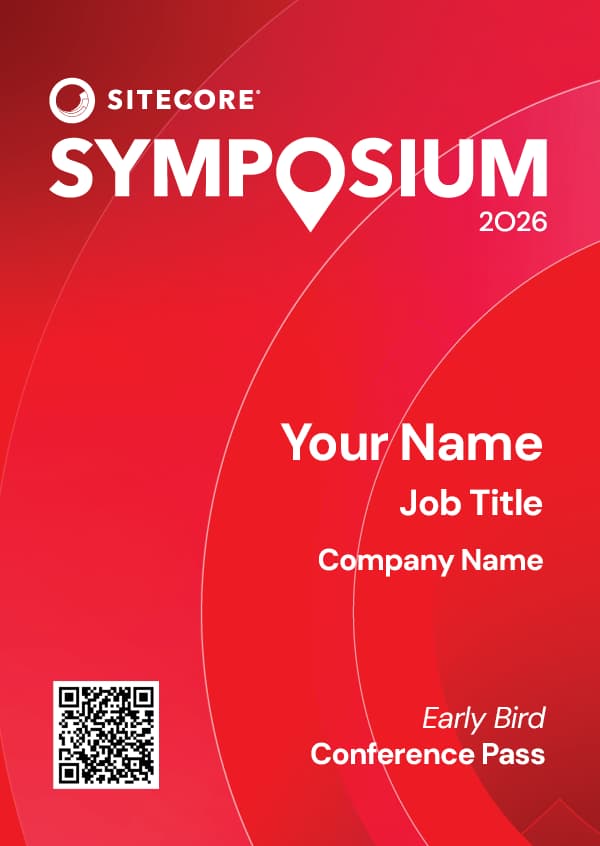 Sitecore Symposium registration badge